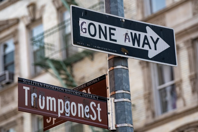 Trump street sign