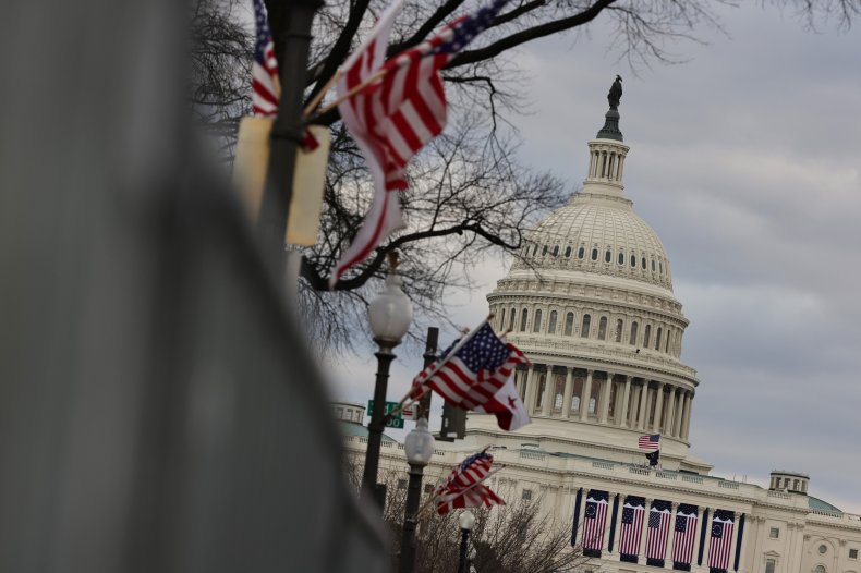 A Security Fence at the U.S. Capitol