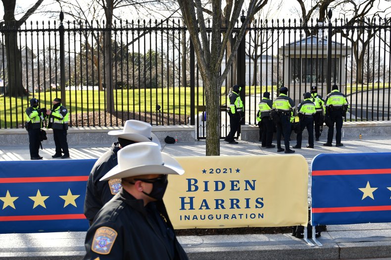 Police near Biden's inauguration