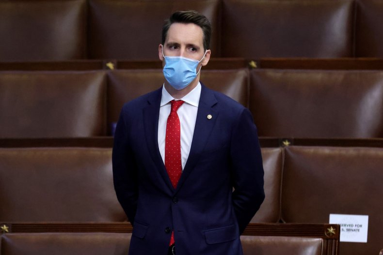 josh hawley at joint session of congress
