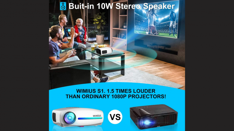 WiMiUS S1 Native 1080P Projector