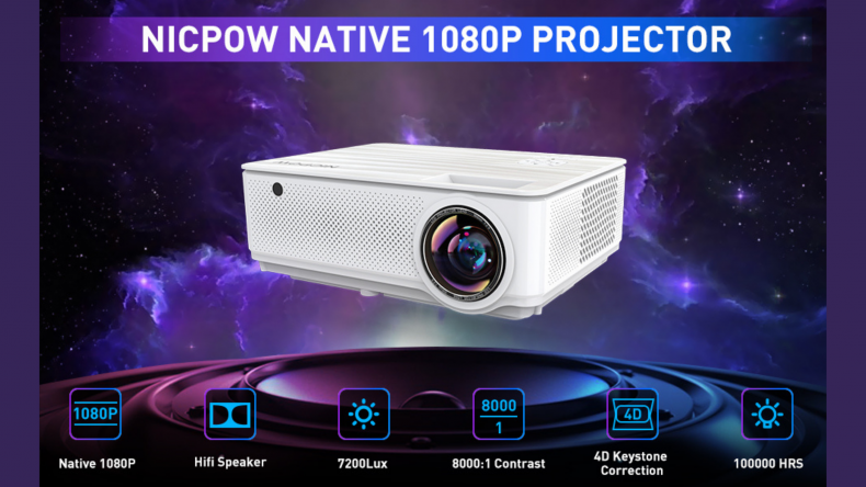 NICPOW Native 1080P 7200L Full HD Video