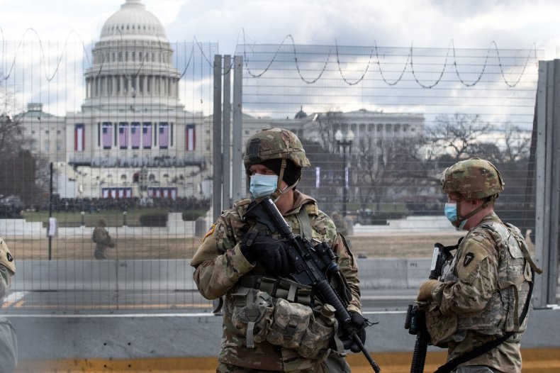 National Guard at Capitol Biden inauguration day