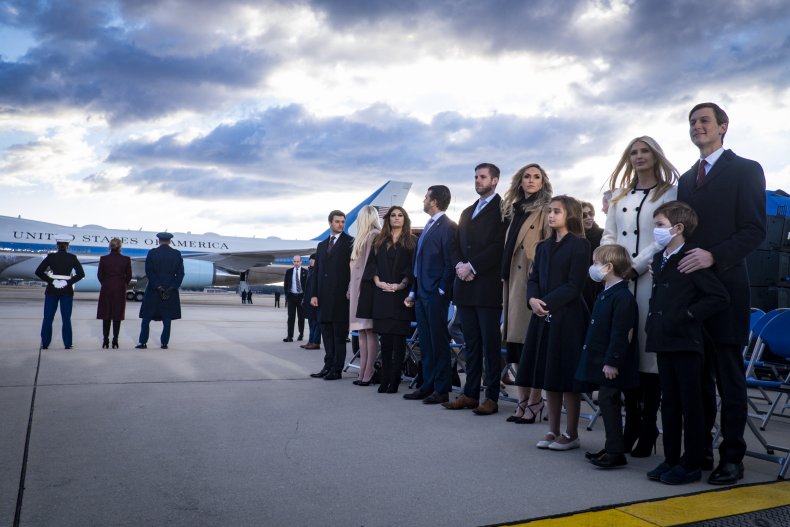 Trump family members at Joint Base Andrews