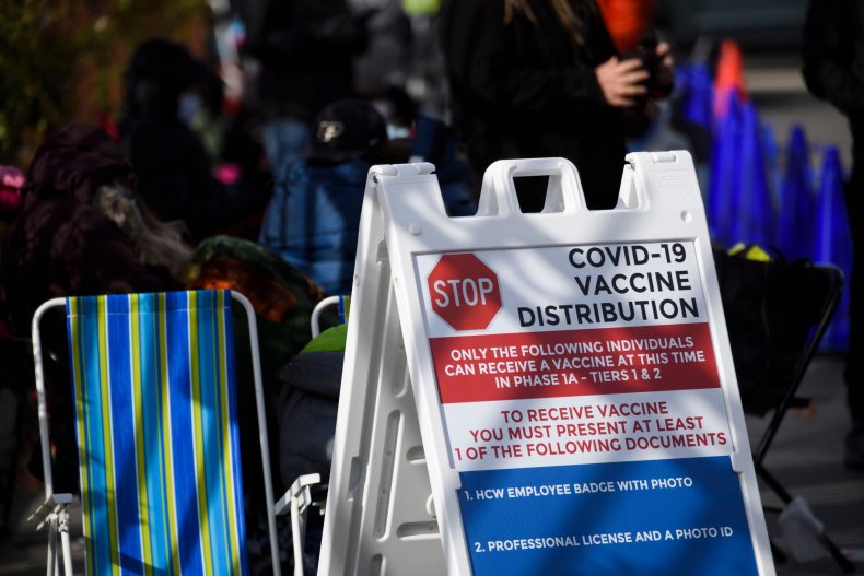 US-VIRUS-HEALTH-VACCINATION People without appointments wait in line