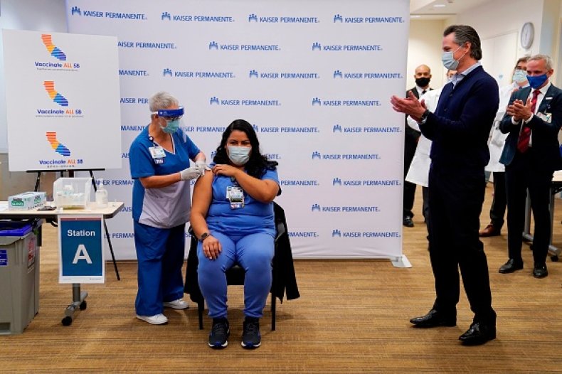 Newsom Frontline Worker Vaccine