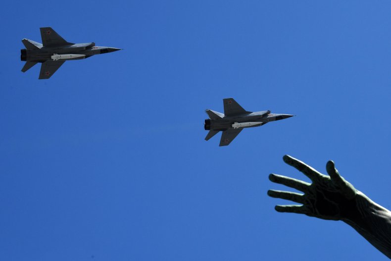 Russian Kinzhal hypersonic missiles over Moscow
