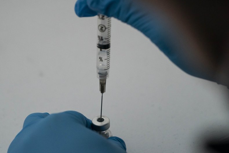Pharmacist prepares COVID-19 vaccine