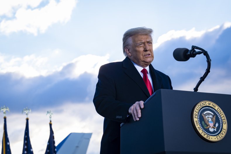donald trump at joint base andrews january20