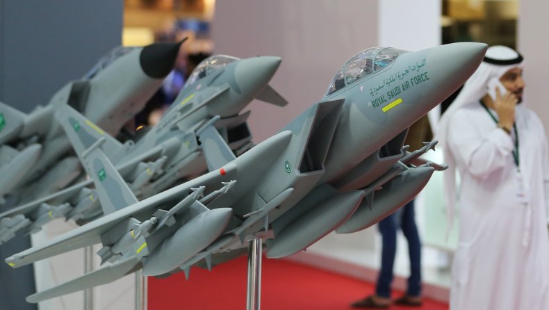 Saudi fighter jet models at UAE airshow