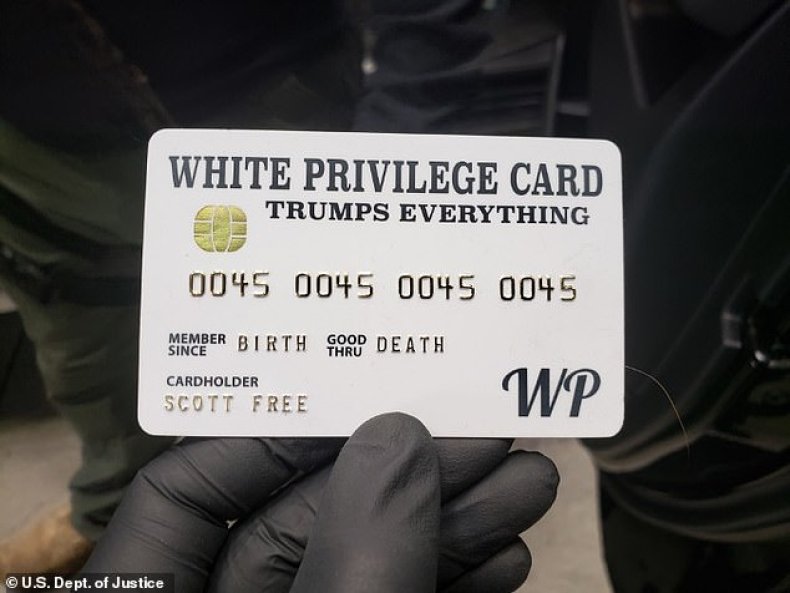 White privilege mock credit card