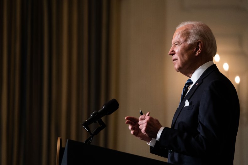 President Joe Biden speaking in the White