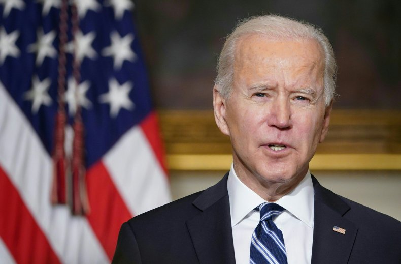 President Joe Biden speaking at the White