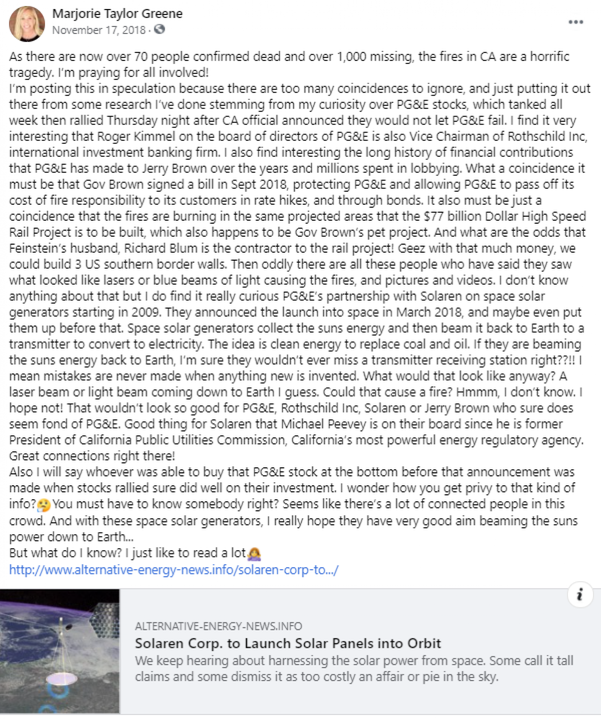 Marjorie Taylor Greene's 'Jewish Space Lasers' Conspiracy Theory Met