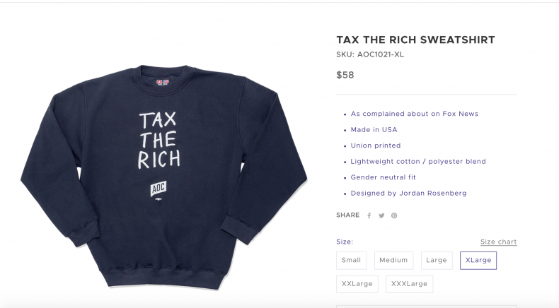 AOC Tax the Rich Sweater