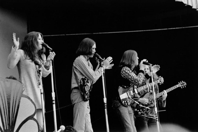 Janis Joplin appears at the Monterey Pop Festival