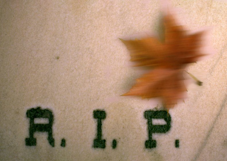 Stock image of gravestone