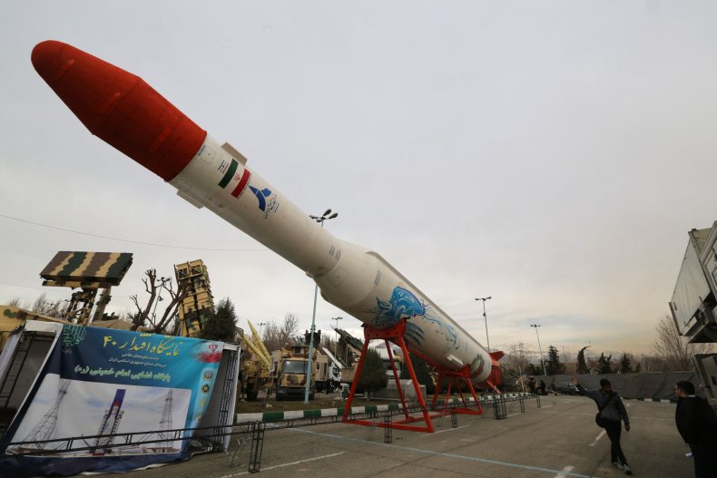 Iran missile pictured at Tehran exhibition