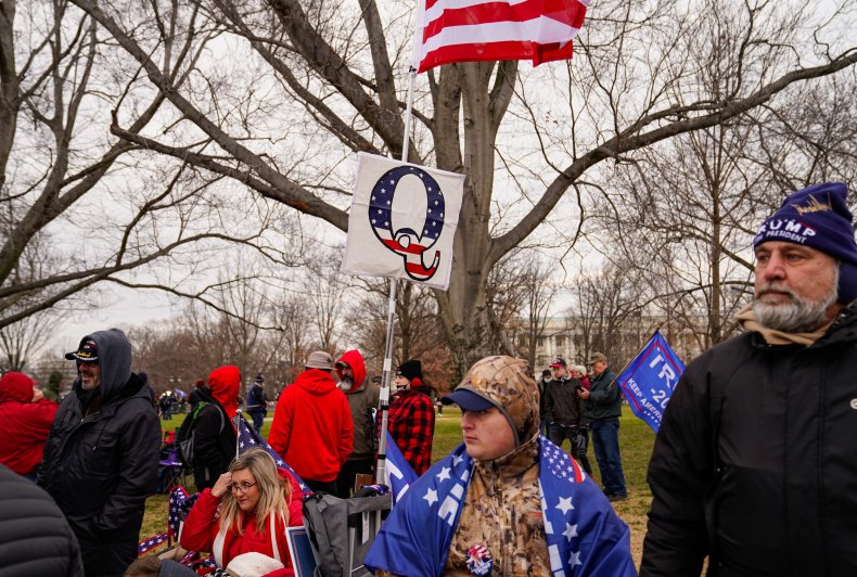 Supporters of QAnon at the U.S. Capitol