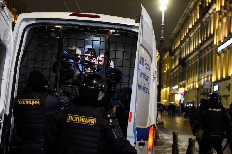 alexey, navalny, sentencing, protests, saint, petersburg