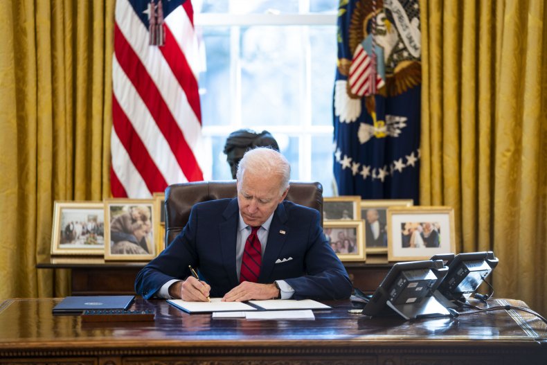 President Joe Biden in the Oval Office