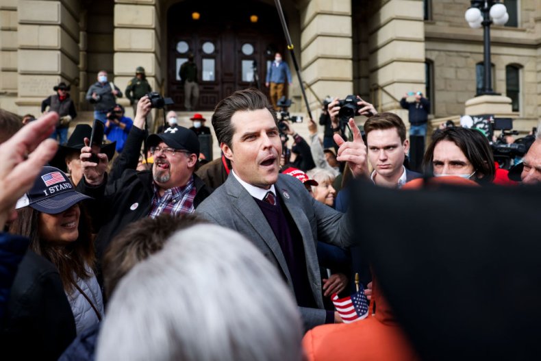 Rep. Matt Gaetz at Rally Against Cheney