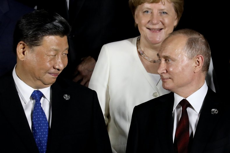 Angela Merkel, Vladimir Putin, Xi Jinping