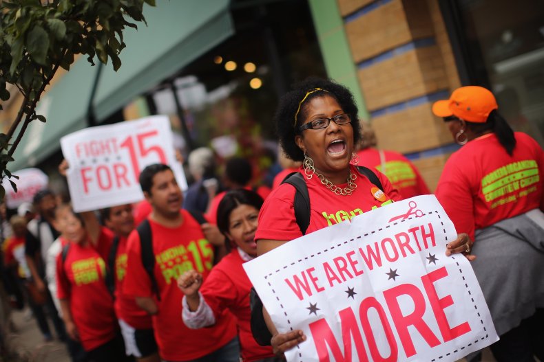 $15 minimum wage campaign fight poll raise
