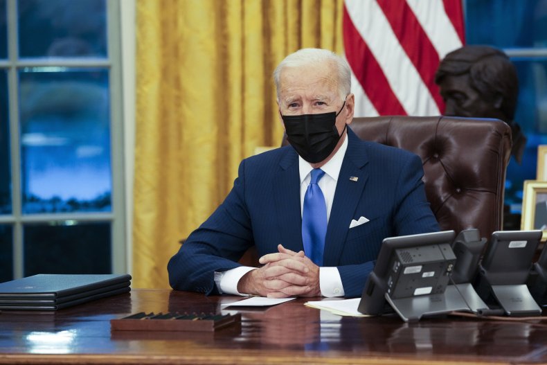 President Joe Biden in the Oval Office