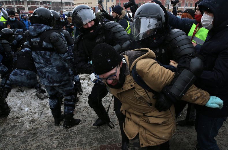 Protests support Alexei Navalny in Moscow, Russia