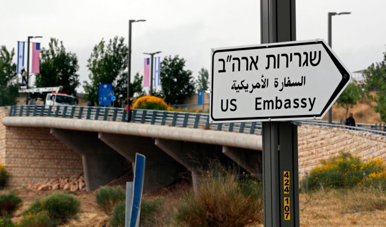 U.S. Embassy Sign Jerusalem