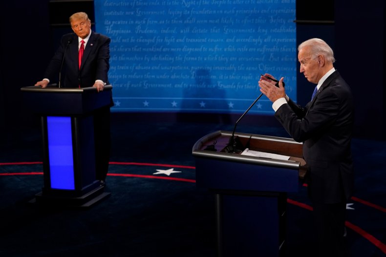 Trump and Biden at the Presidential Debate