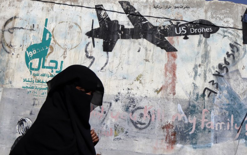 Graffiti of a U.S. drone