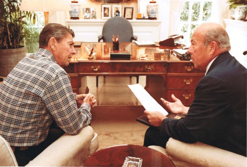 Ronald Reagan and George Shultz