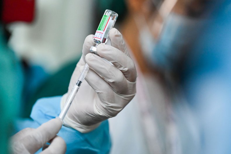 AstraZeneca vaccine being administered in Yangon