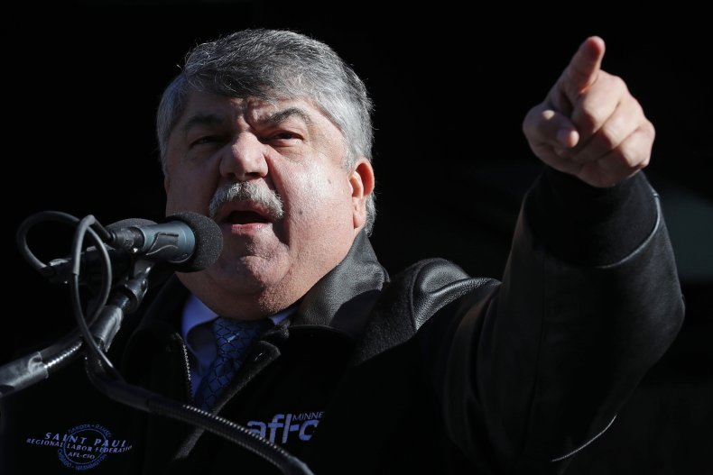 AFL-CIO president Richard Trumka criticizes Biden