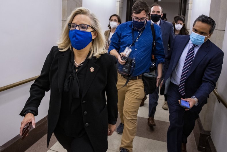 liz cheney walks to house floor