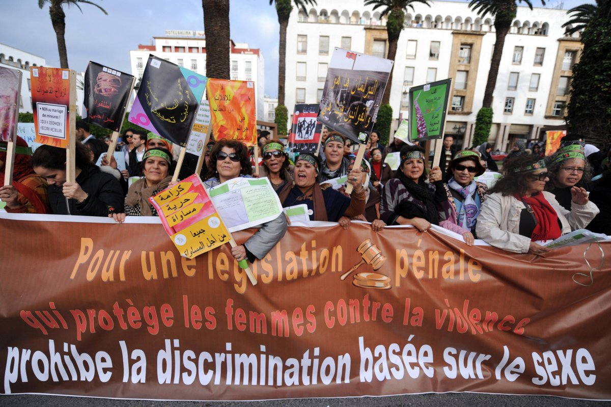 Moroccan women demonstration against gender-based violence