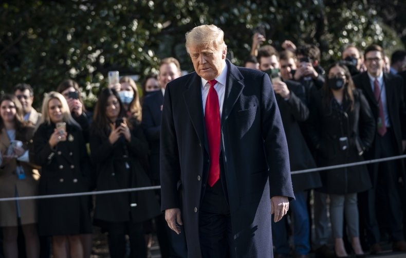 Donald Trump leaves White House for Texas