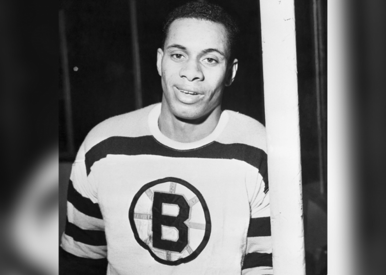 1958: Willie O'Ree is the first Black player in the National Hockey League