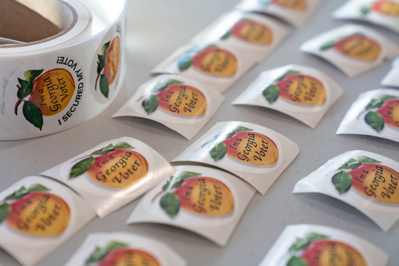 Stickers for Voters in Cobb County, Georgia