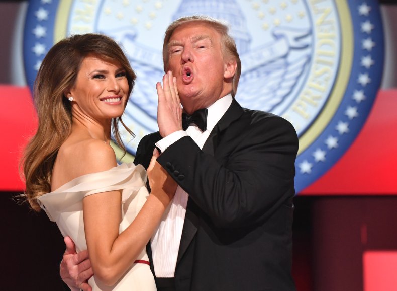 Donald and Melania Trump dance