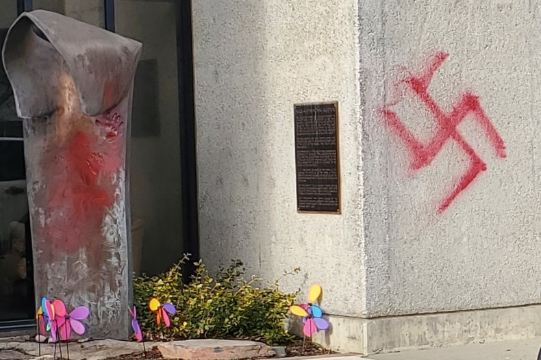 Swastikas painted on Spokane synagogue 
