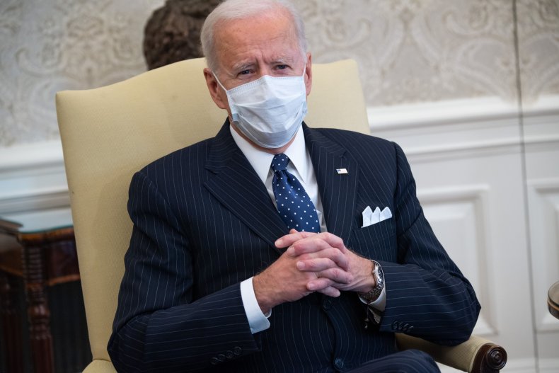 Joe BIden pictured in Oval Office