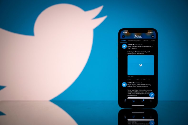 Twitter seen on smartphone