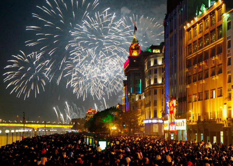 Midnight fireworks