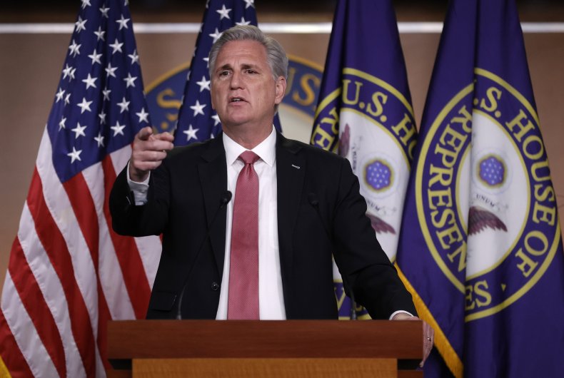 kevin mccarthy at news conference 