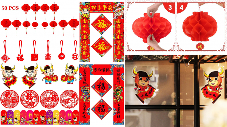 50 Pieces Chinese New Year 2021 Decoration