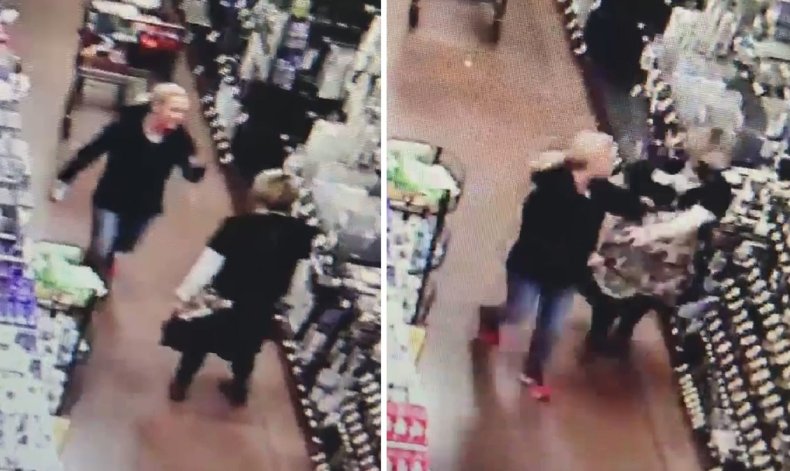 Stills from supermarket surveillance footage