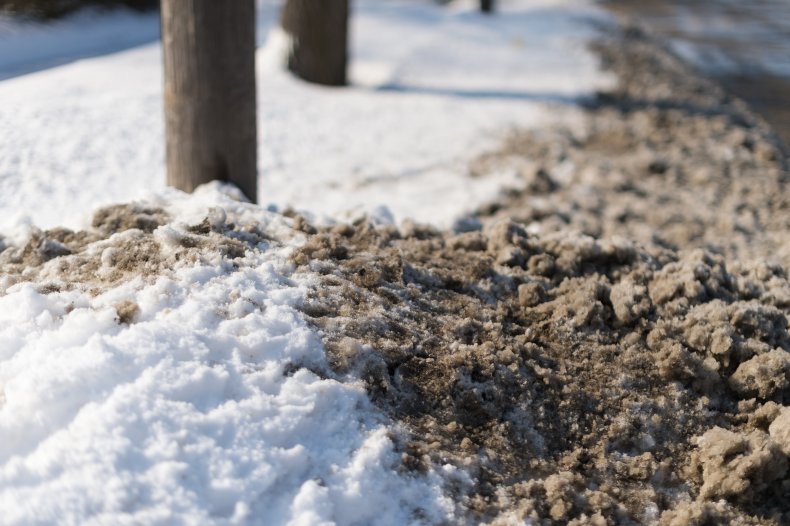 Frozen weather snow